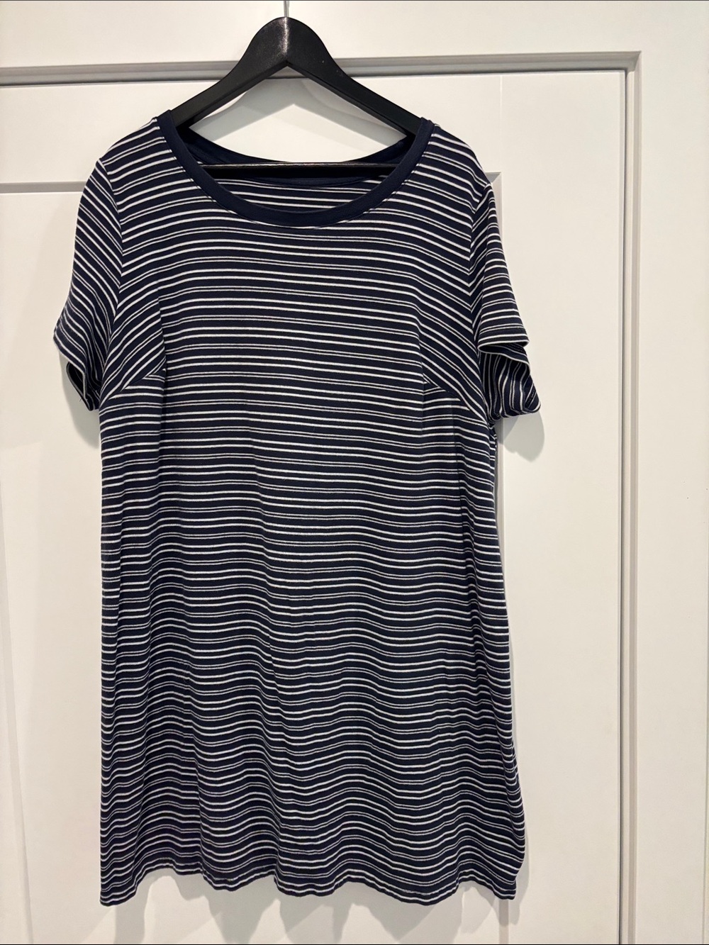 Ava & Viv Navy and White Striped Tshirt Dress size 3x plus